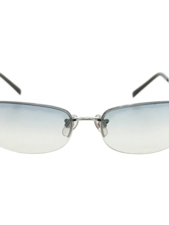 CHANEL COCO Mark Sunglasses metal Silver CC Auth 178795V main image 7